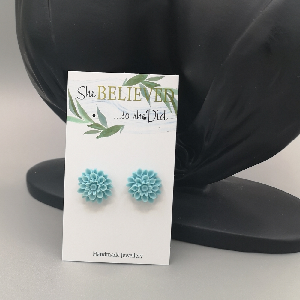Blue Flower Earrings